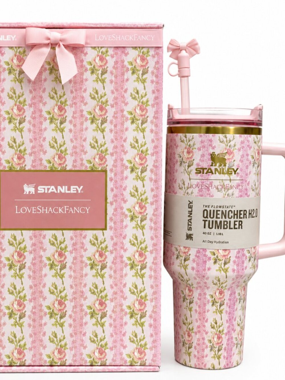 New Stanley X Love Shack Fancy 40Oz Quencher Tumbler – Blooming Heirloom Edition